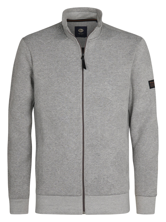 Petrol - Cardigan - Lichtgrijs