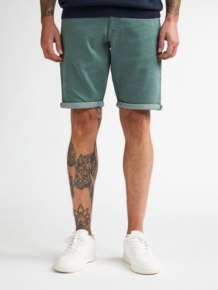 Petrol - Jeansshort - Donkergroen