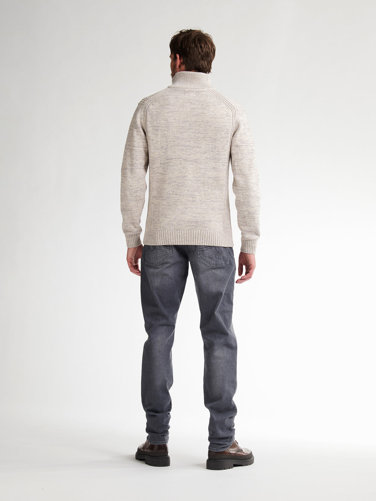 Petrol pull gris clair pour homme – 2
