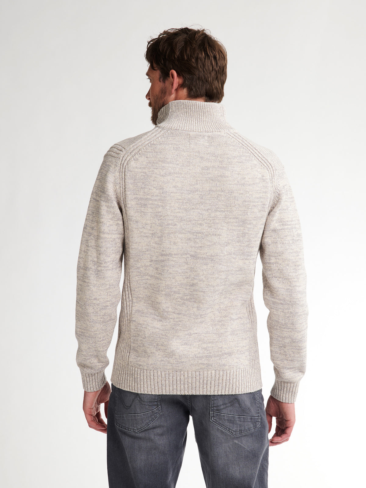 Petrol pull gris clair pour homme – 5