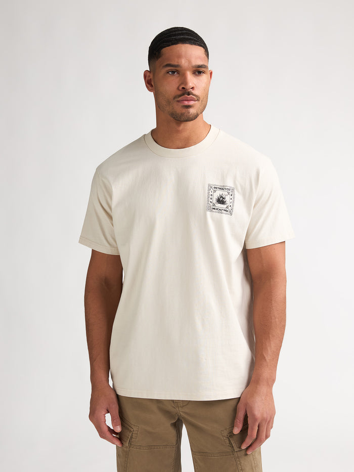 Petrol - T-Shirt - Beige