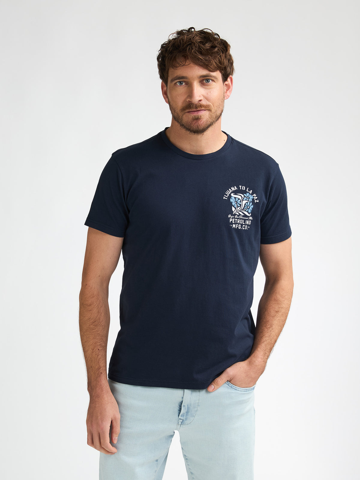 Petrol t-shirt bleu foncé pour homme – 2