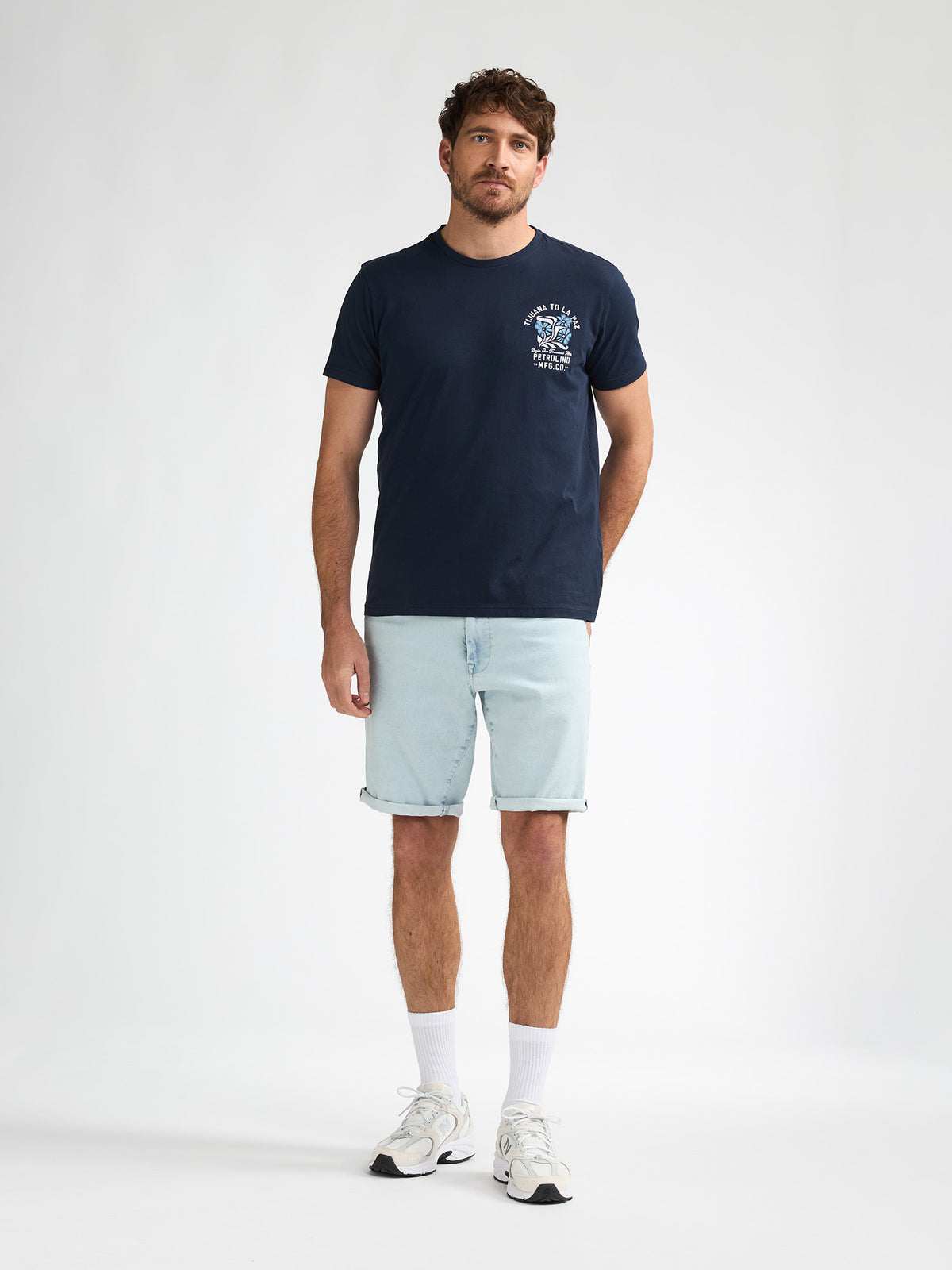 Petrol t-shirt bleu foncé pour homme – 8