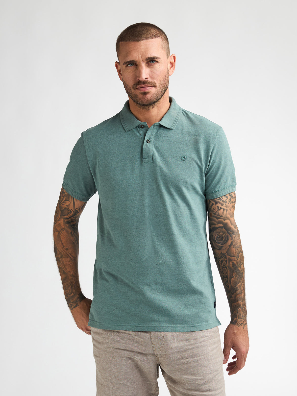Petrol polo vert pour homme – 2