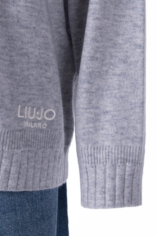 Liu Jo coltrui grijs met geborduurd logo voor dames