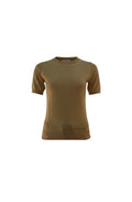 Silvian Heach trui beige met korte mouwen en contrastrand aan de hals voor dames