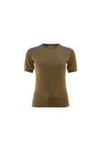 Silvian Heach trui beige met korte mouwen en contrastrand aan de hals voor dames