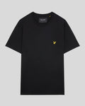 Lyle & Scott T-shirt zwart met ronde hals en geborduurd logo voor heren