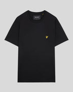 Lyle & Scott T-shirt zwart met ronde hals en geborduurd logo voor heren