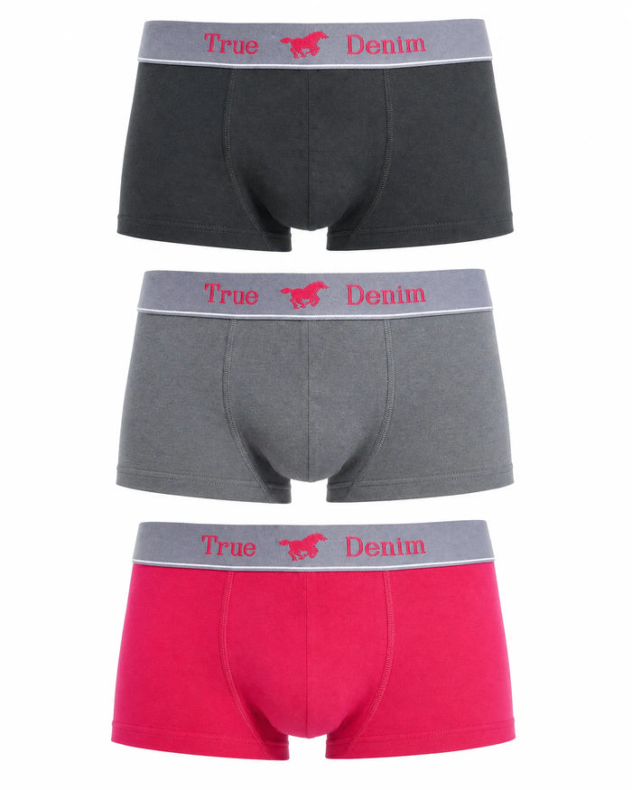 Mustang - 3 pack - Boxershorts - Zwart/Grijs/Rood