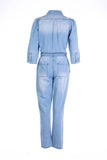 Esqualo - Jumpsuit - Blauw