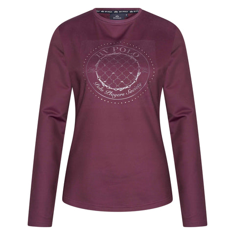 Hv Polo - Long Sleeve Top Hvplindsey - Dark Berry