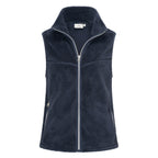 HV Society bodywarmer donkerblauw in teddy fleece met ritszakken voor dames