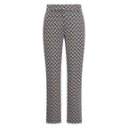 HV Society broek donkerblauw met geometrische print voor dames