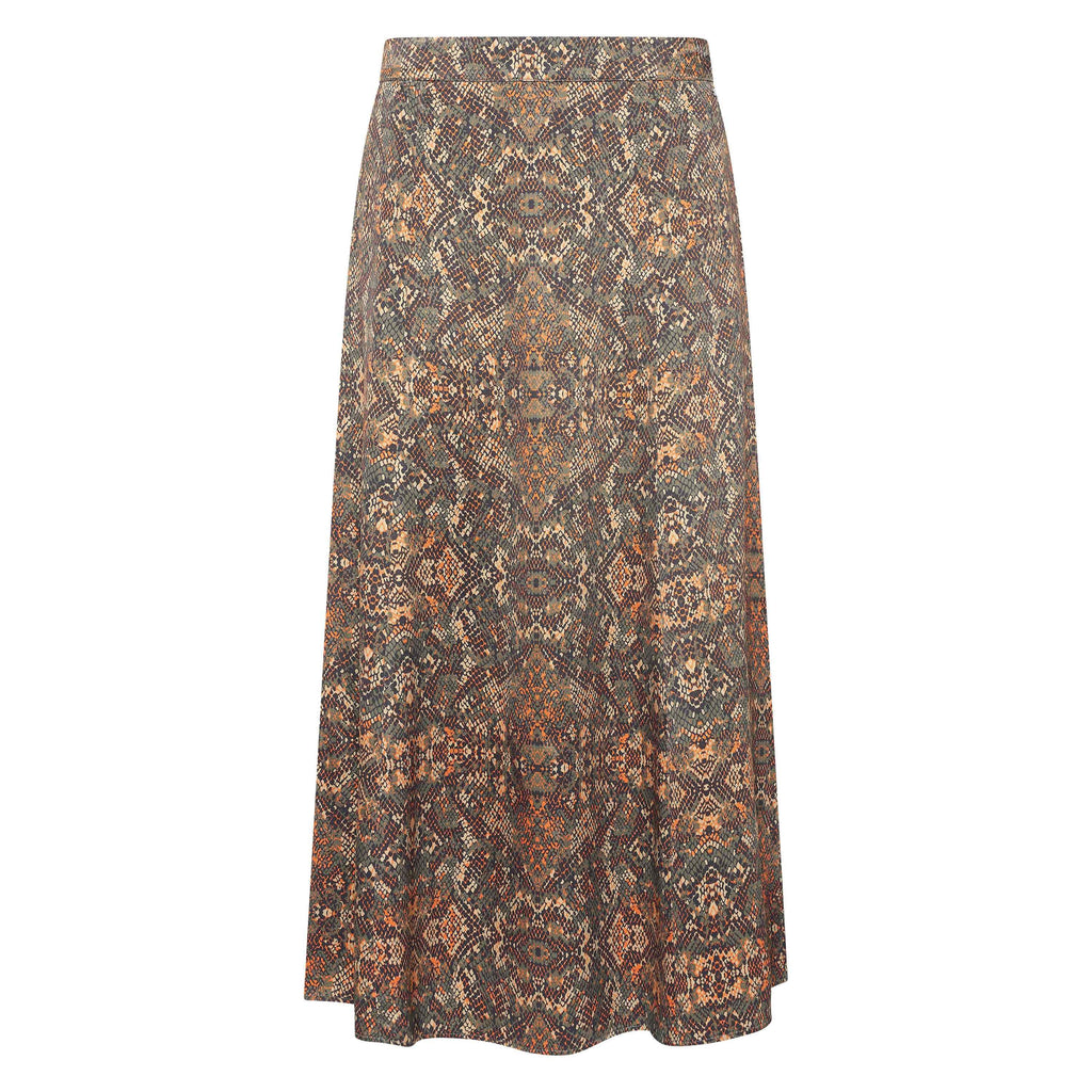 HV Society rok camel met grafische print en elastische taille voor dames