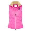 HV Society bodywarmer fuchsia met teddykraag en golvende doorstikking voor dames