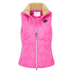 HV Society bodywarmer fuchsia met teddykraag en golvende doorstikking voor dames
