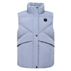 HV Society bodywarmer lichtblauw met opstaande kraag en drukknopen voor dames