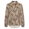 HV Society blouse champagne met luipaardprint en afgeronde zoom voor dames