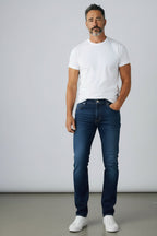 Billionaire jeans blauw met rechte pijpen en logoplaatje voor heren