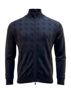 Billionaire vest blauw met ingebreid logomotief en doorlopende rits voor heren