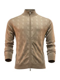 Billionaire vest beige met rits en ingebreid logomotief voor heren