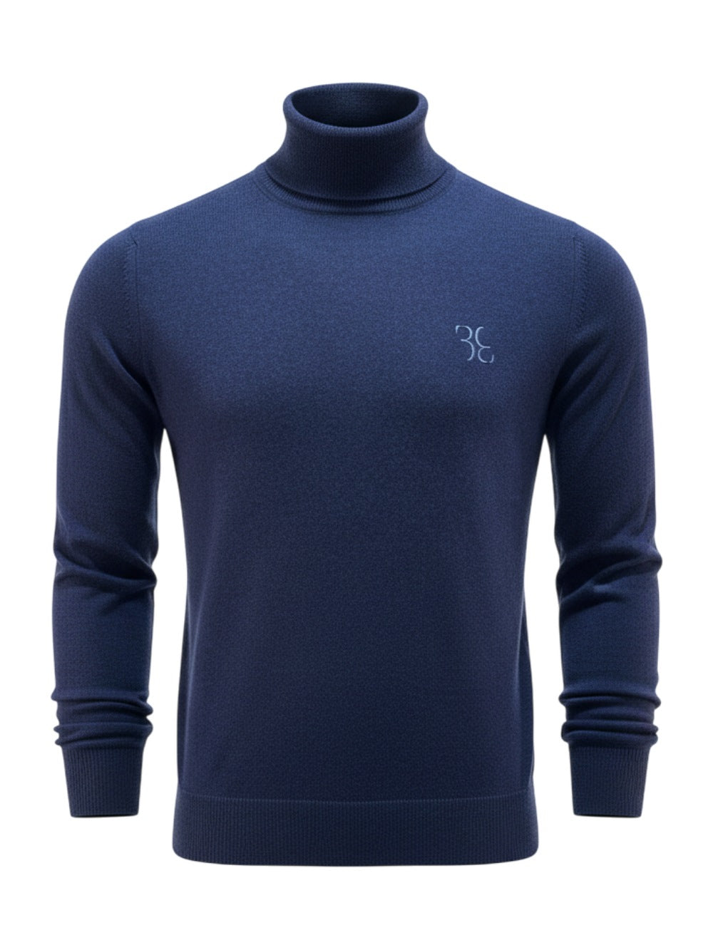 Billionaire trui blauw met col en geborduurd logo voor heren