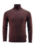 Billionaire trui bordeaux met col en geborduurd logo voor heren
