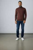 Billionaire trui bordeaux met col en geborduurd logo voor heren