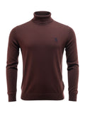 Billionaire trui bordeaux met col en geborduurd logo voor heren