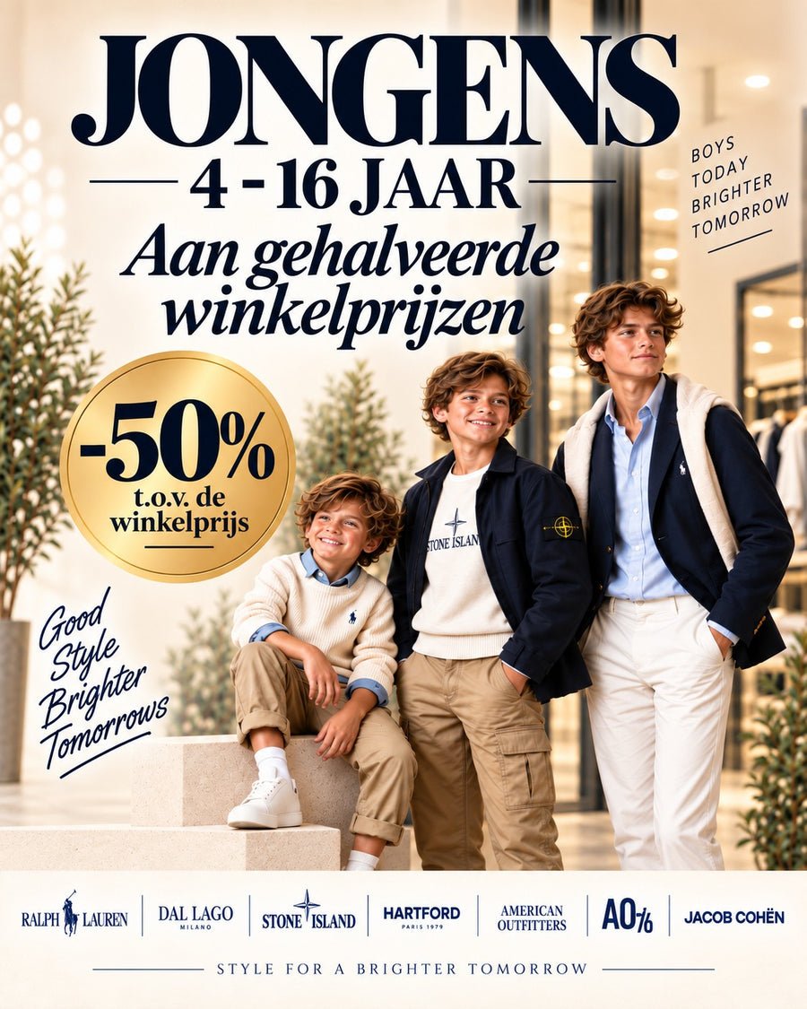 Jongens 4-16 jaar aan gehalveerde winkelprijzen - kindermerken bij Brands Only Harelbeke