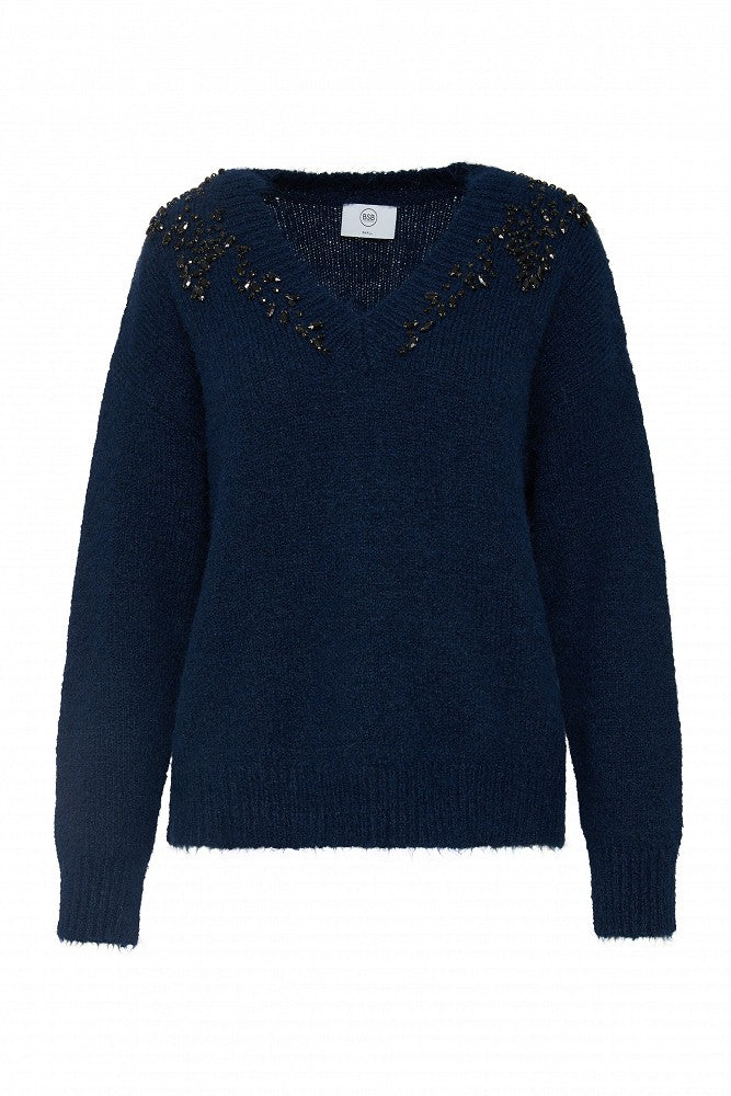 BSB pull bleu foncé pour femme