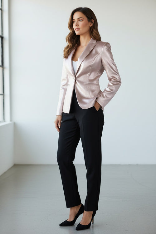 Patricia Pepe blazer goud met metallic glans voor dames