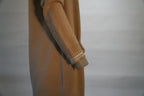 Marc Aurel cardigan beige met opgestikte zakken en gestreepte boorden voor dames