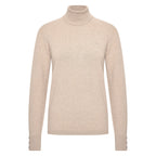 HV Society trui beige met col en knoopjes aan de mouwen voor dames
