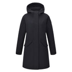 HV Society manteau noir avec capuche et poches à rabat pour femme