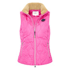 HV Society bodywarmer fuchsia met teddykraag en golvende doorstikking voor dames