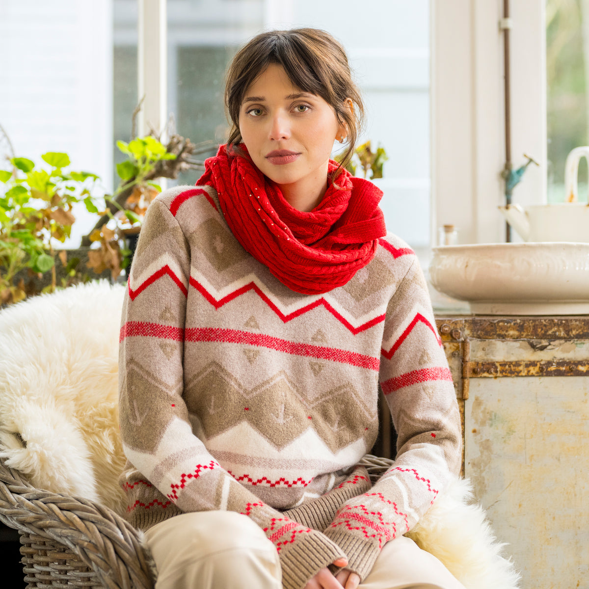 HV Society trui taupe voor dames – 2