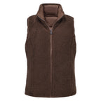 HV Society bodywarmer taupe omkeerbaar met gewatteerde en teddy zijde voor dames