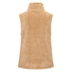 HV Society bodywarmer camel in teddystof met opstaande kraag voor dames