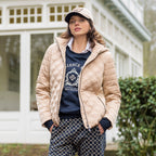 HV Society trui donkerblauw met wapenprint Excellence Sports voor dames