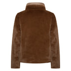 HV Society jas beige omkeerbaar gewatteerd en met bruine imitatiebont voor dames
