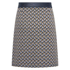 HV Society rok donkerblauw met grafisch jacquardmotief voor dames