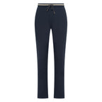 HV Society broek donkerblauw met trekkoord en gestreepte elastische taille voor dames