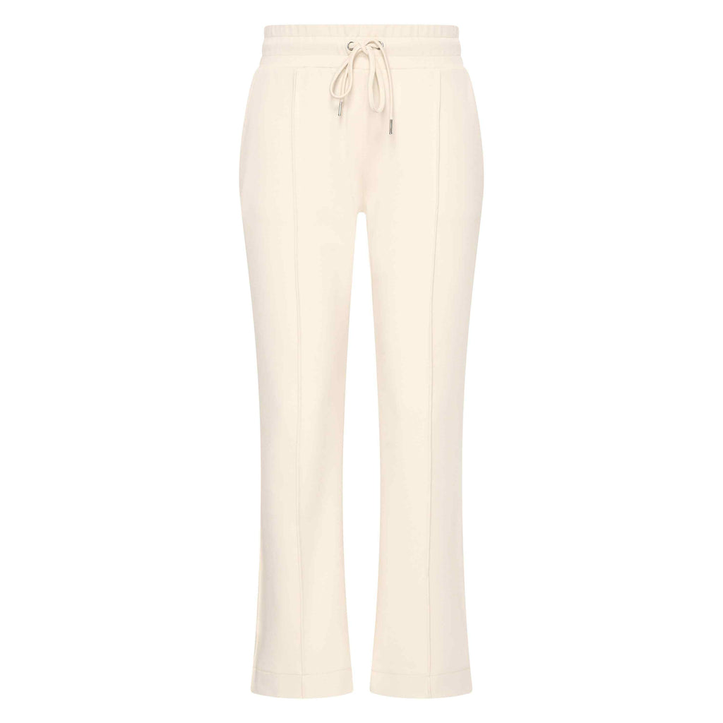 HV Society broek ecru met trekkoord en persplooi voor dames