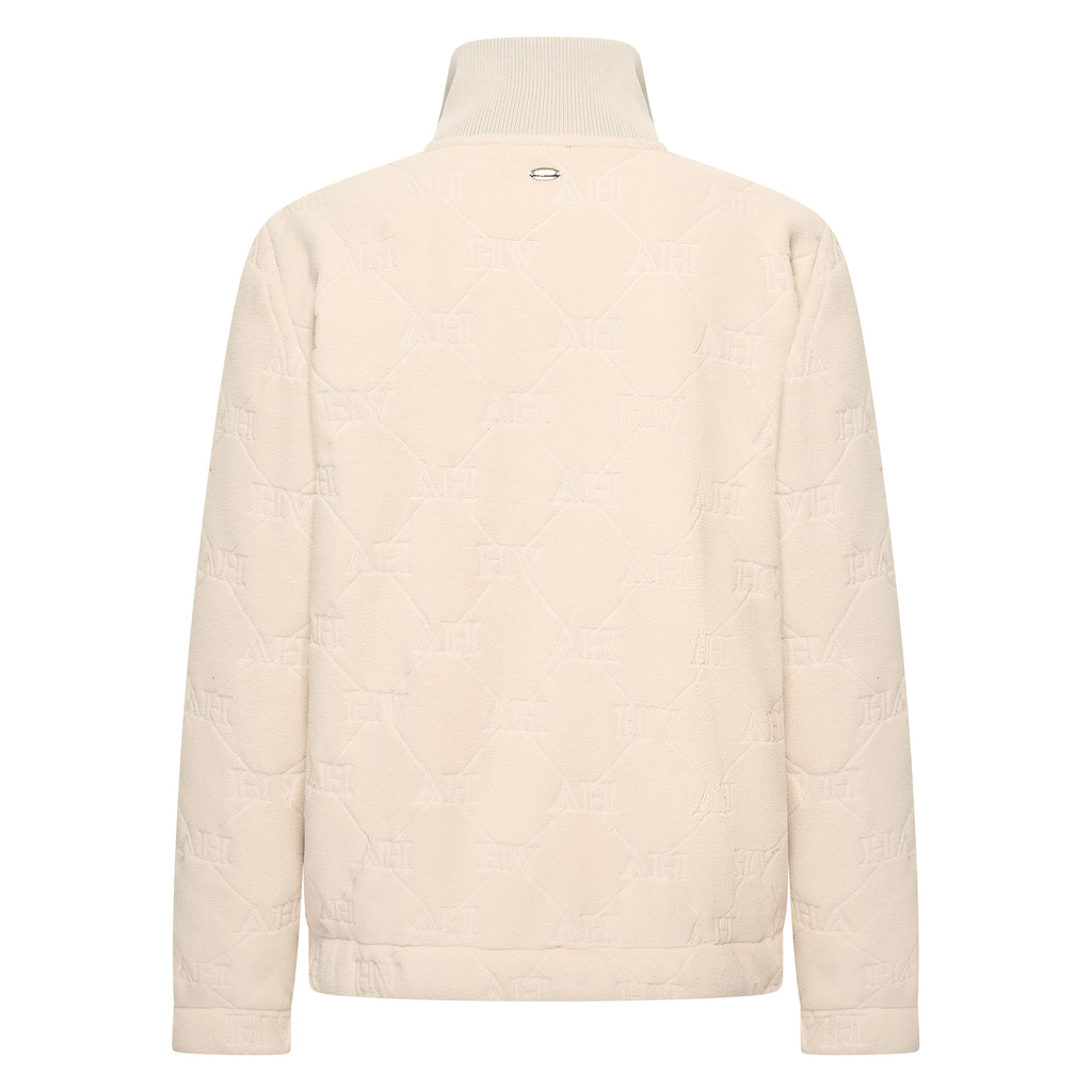 HV Society vest ecru met reliëfpatroon en teddy voering voor dames
