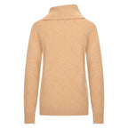 HV Society trui camel met col en ruitstructuur voor dames