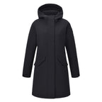 HV Society manteau noir avec capuche et poches à rabat pour femme