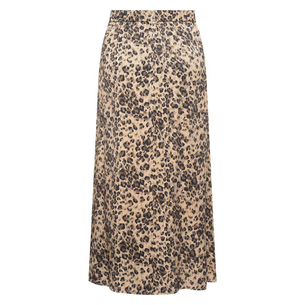 HV Society rok champagne met luipaardprint en elastische taille voor dames