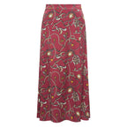HV Society rok bordeaux met kettingprint en midilengte voor dames
